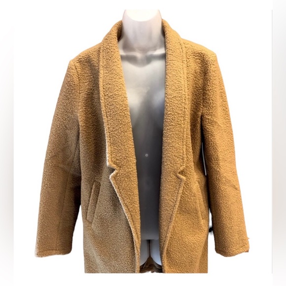 JustFab camel colored teddy jacket - Picture 3 of 6